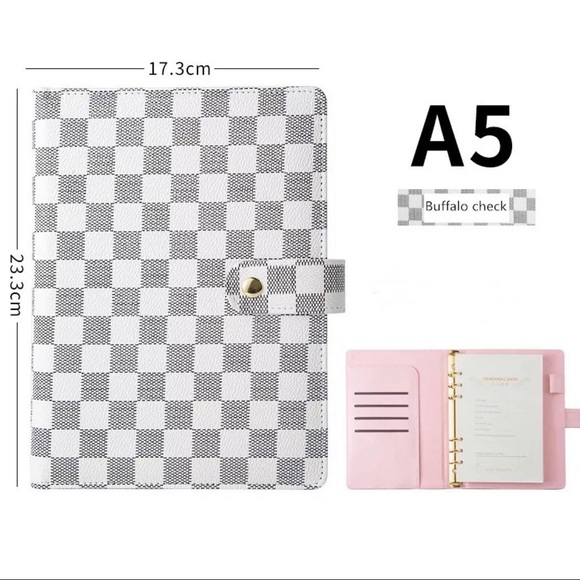 Luxury Checkered A5 Agenda Planner- Planer Cover - Picture 5 of 11